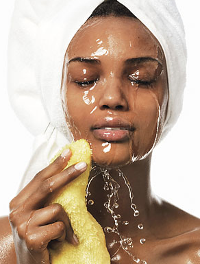 Woman-washing-face